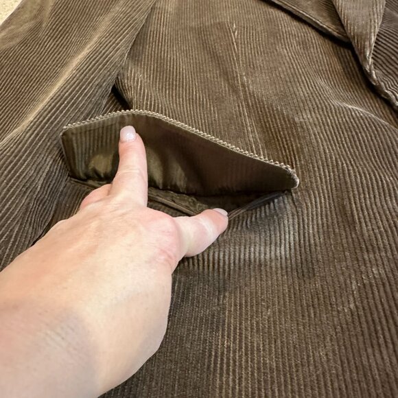 Hunt Valley Blazer Sports Coat Corduroy Brown 2 Button Back Vent Academia Sz 44L - Picture 6 of 16